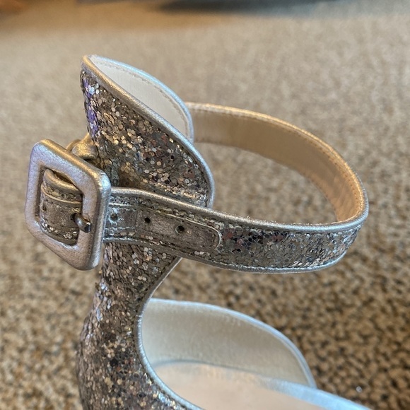Sophia Webster, Silver Sparkles, Ankle Strap, Sandal with 3 inch Heel, Size 37 - Picture 10 of 12
